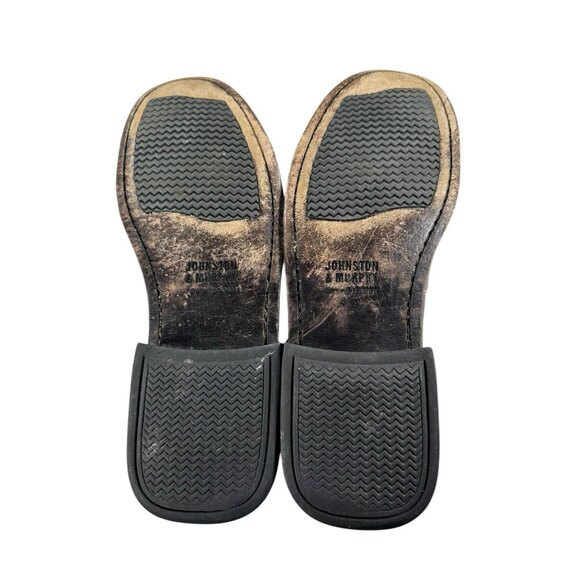 Johnston & Murphy Mens 10.5 M Brown Leather Slip On Tassel Dress Loafers - Picture 6 of 9